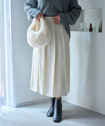 ボックスフロント プリーツスカート