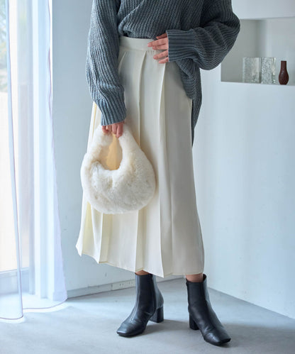 ボックスフロント プリーツスカート