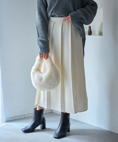 ボックスフロント プリーツスカート