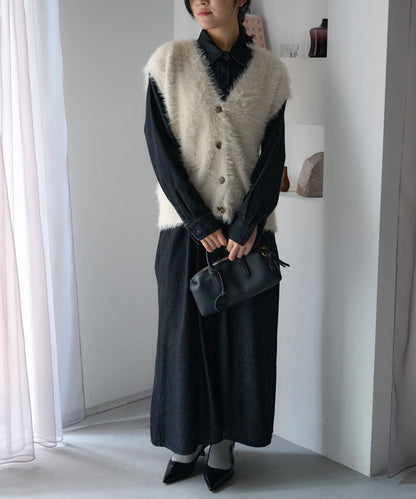 シャギーニットベスト