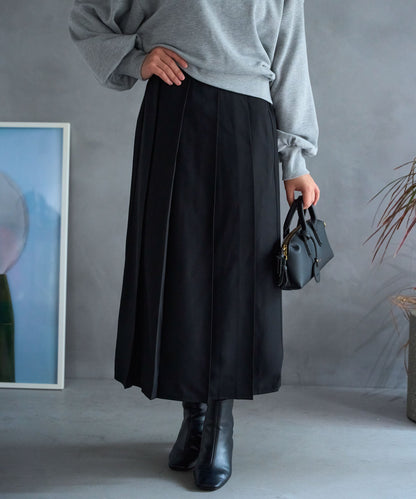 ボックスフロント プリーツスカート