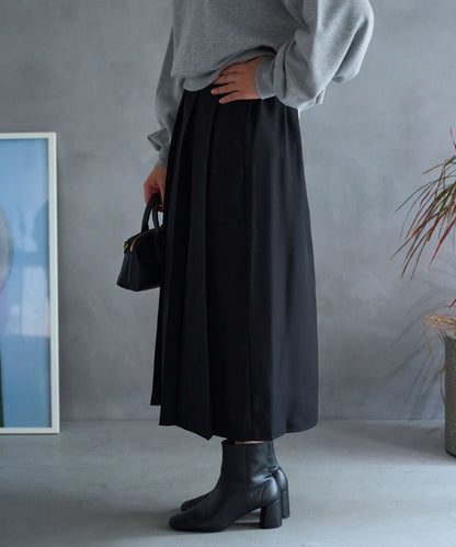 ボックスフロント プリーツスカート