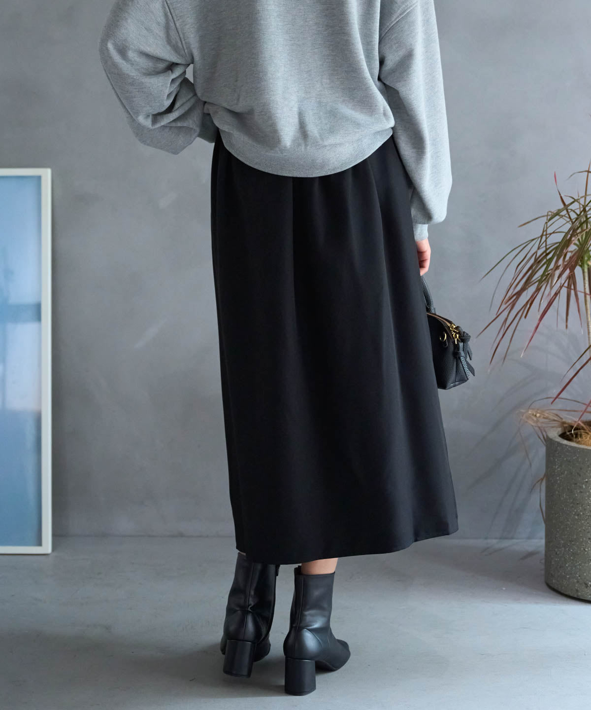 ボックスフロント プリーツスカート