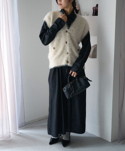 シャギーニットベスト