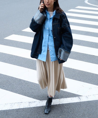 ポンチスエードプリーツスカート