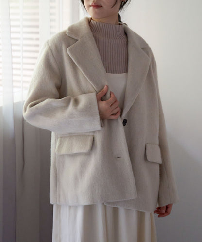 シャギーテーラードジャケット