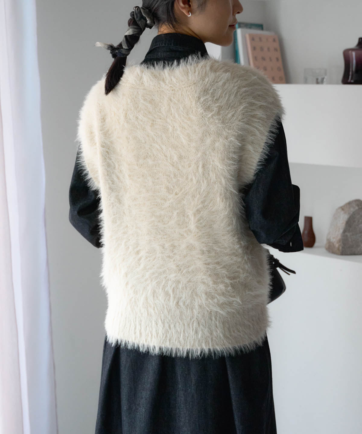 シャギーニットベスト