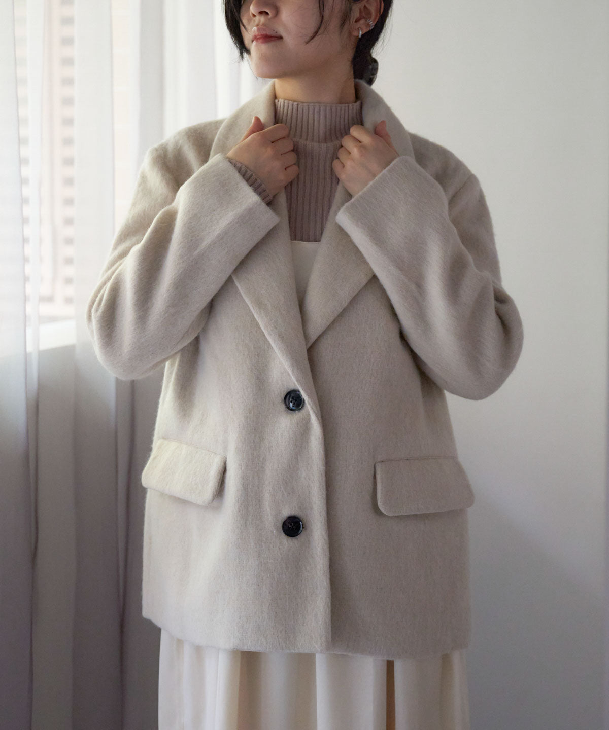 シャギーテーラードジャケット