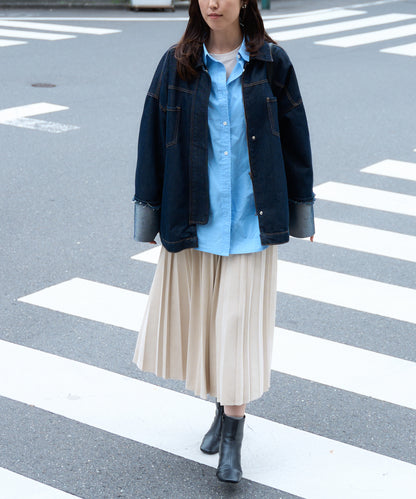 ポンチスエードプリーツスカート