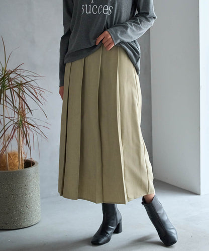 ボックスフロント プリーツスカート