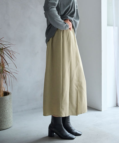 ボックスフロント プリーツスカート