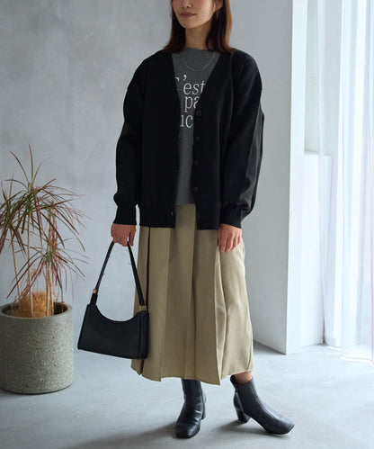 ボックスフロント プリーツスカート