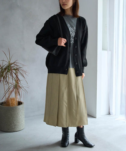 ボックスフロント プリーツスカート