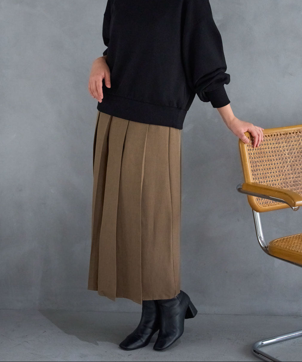 ボックスフロント プリーツスカート