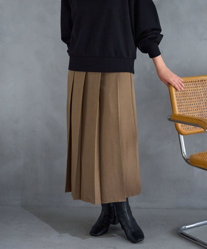 ボックスフロント プリーツスカート