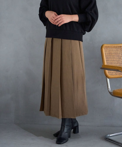 ボックスフロント プリーツスカート