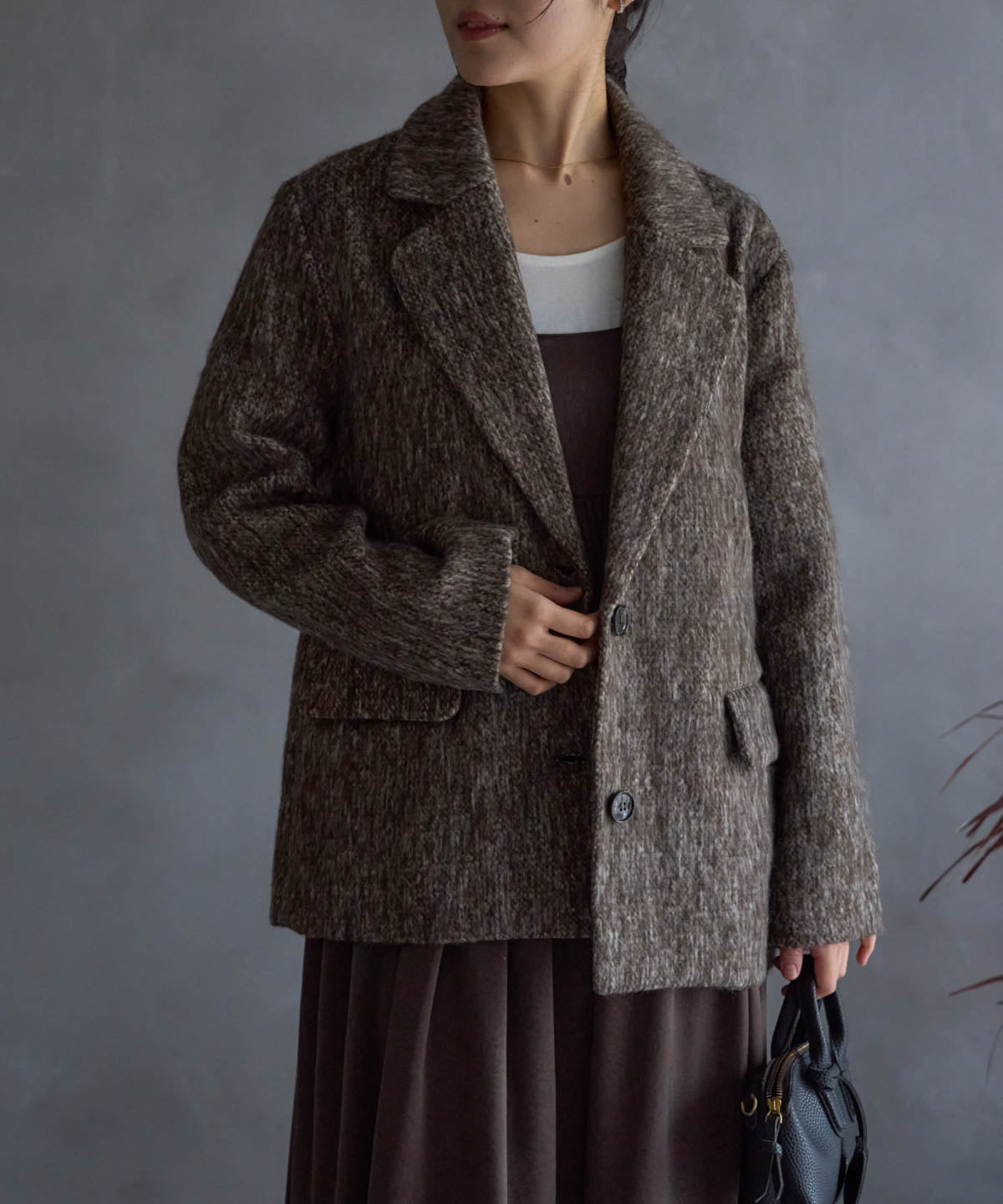 シャギーテーラードジャケット