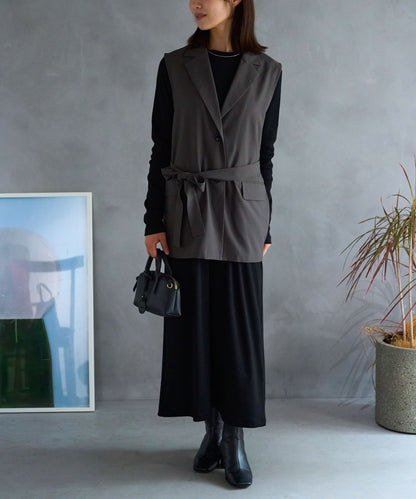 ベルト付きジレ/セットアップ対応