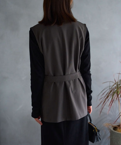 ベルト付きジレ/セットアップ対応