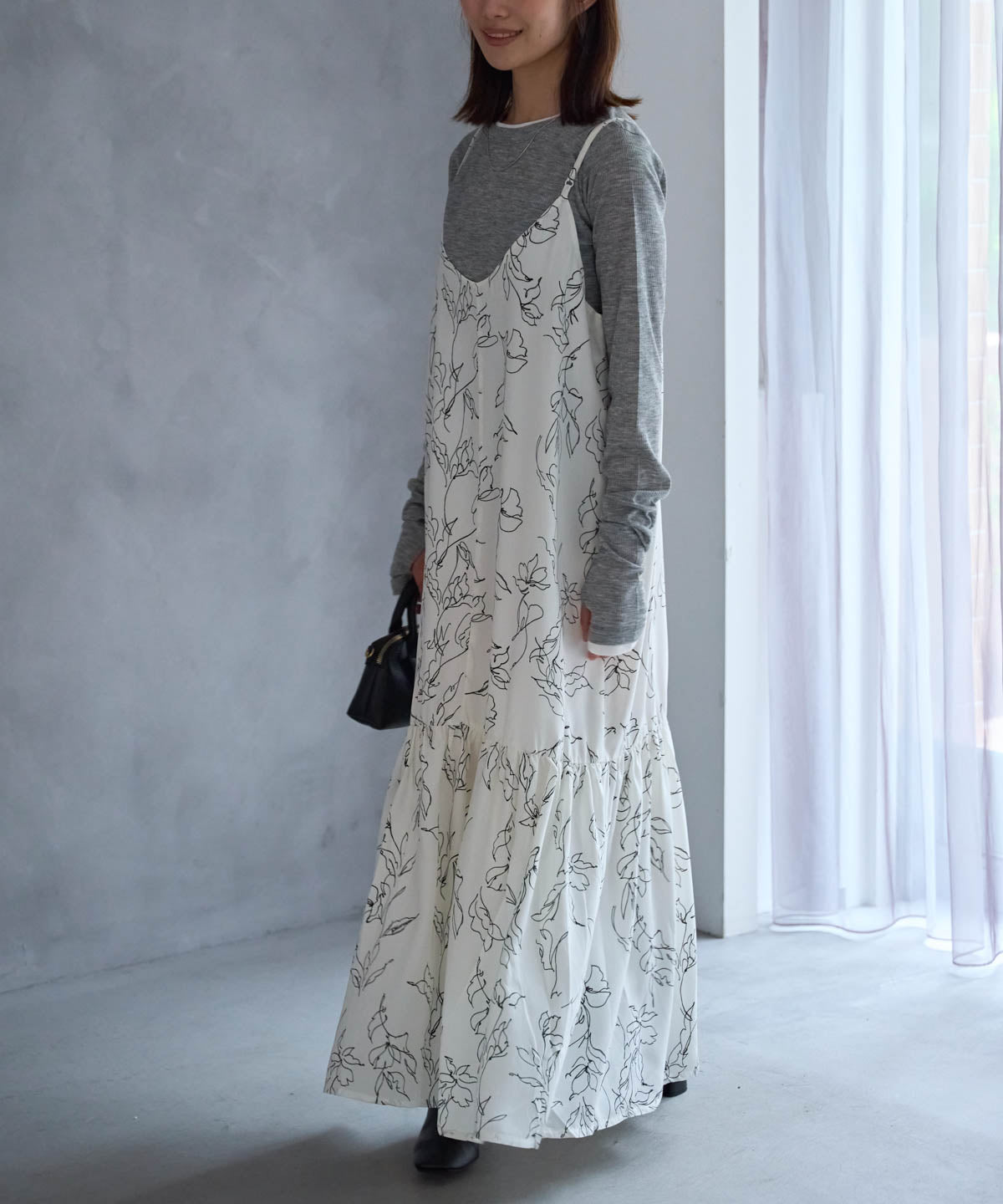 花柄キャミワンピース