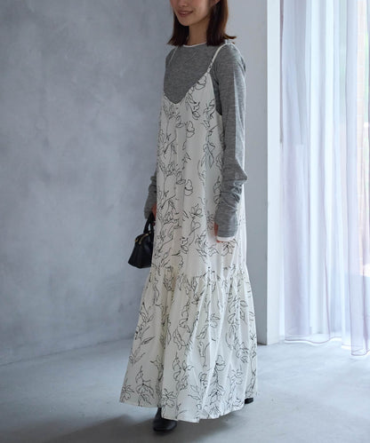 花柄キャミワンピース