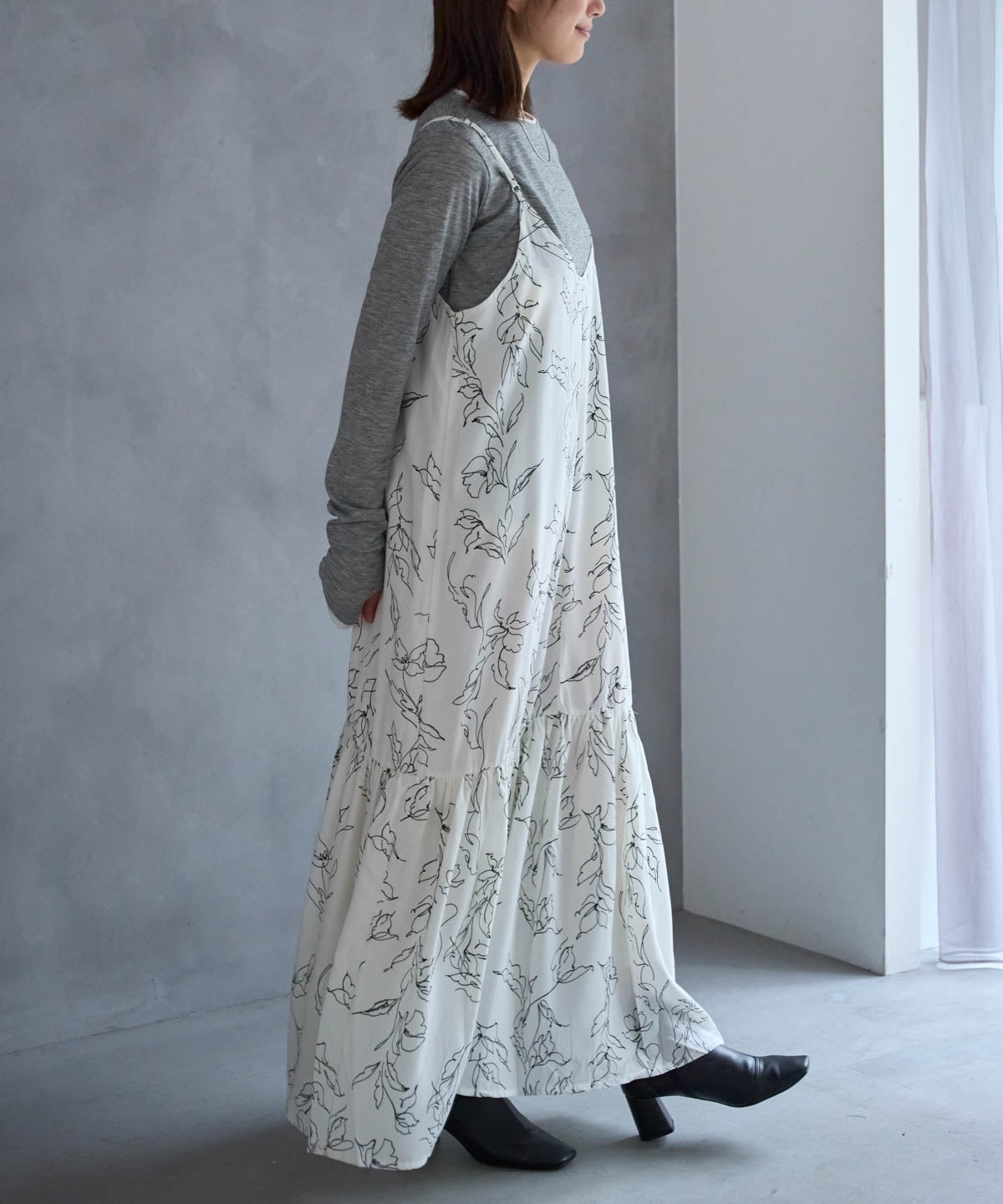 花柄キャミワンピース