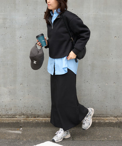 ジップアップ プルオーバー