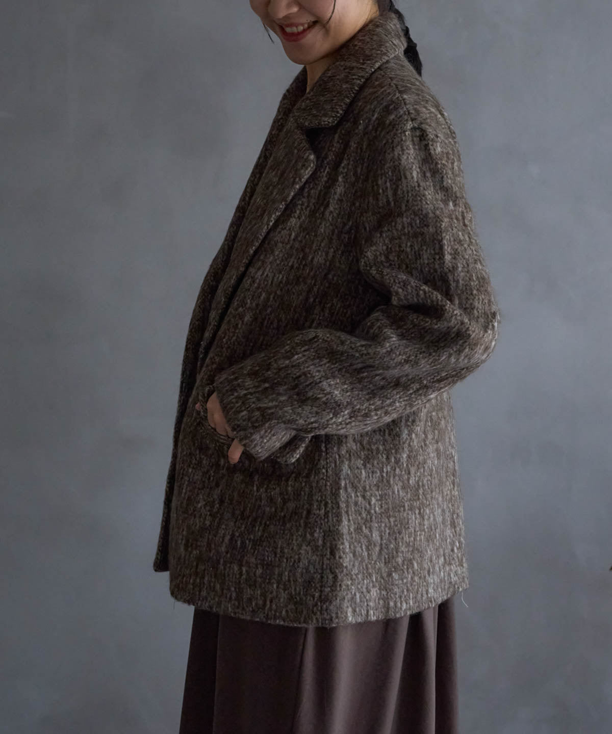 シャギーテーラードジャケット