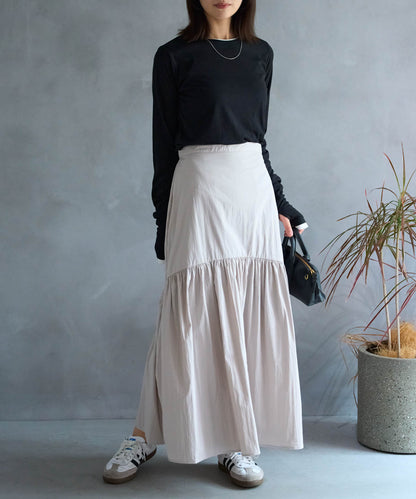 ラウンドギャザーロングスカート