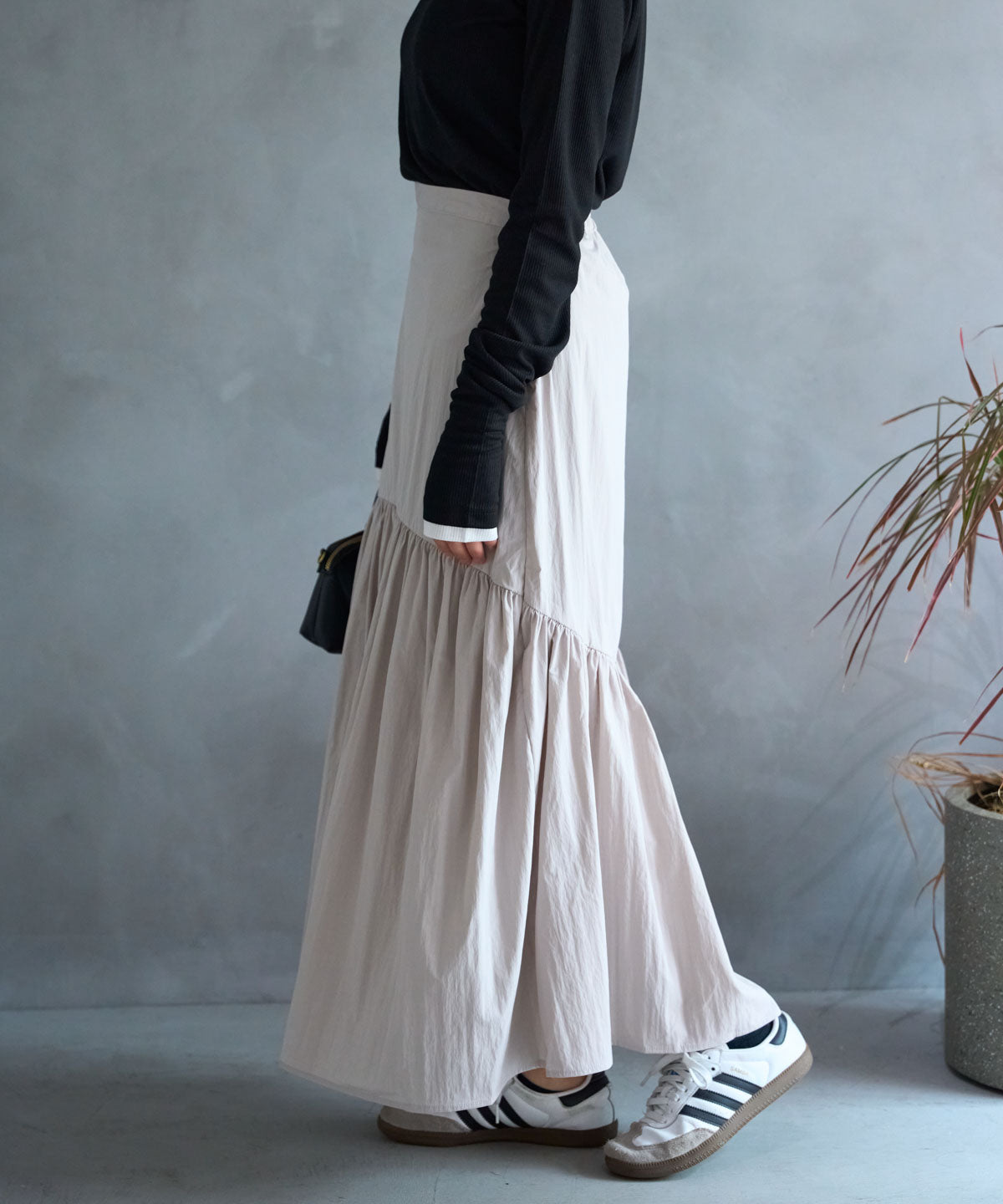 ラウンドギャザーロングスカート