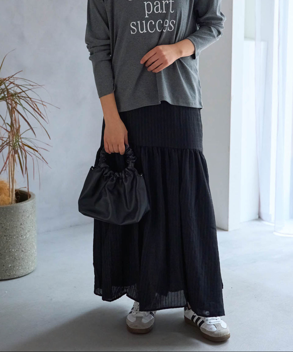 ギャザーフレアスカート