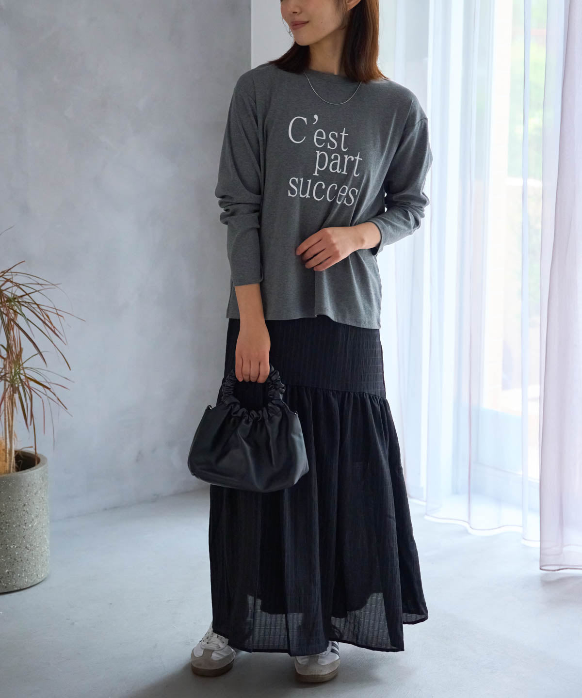 ギャザーフレアスカート