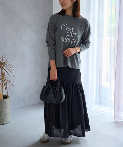 ギャザーフレアスカート