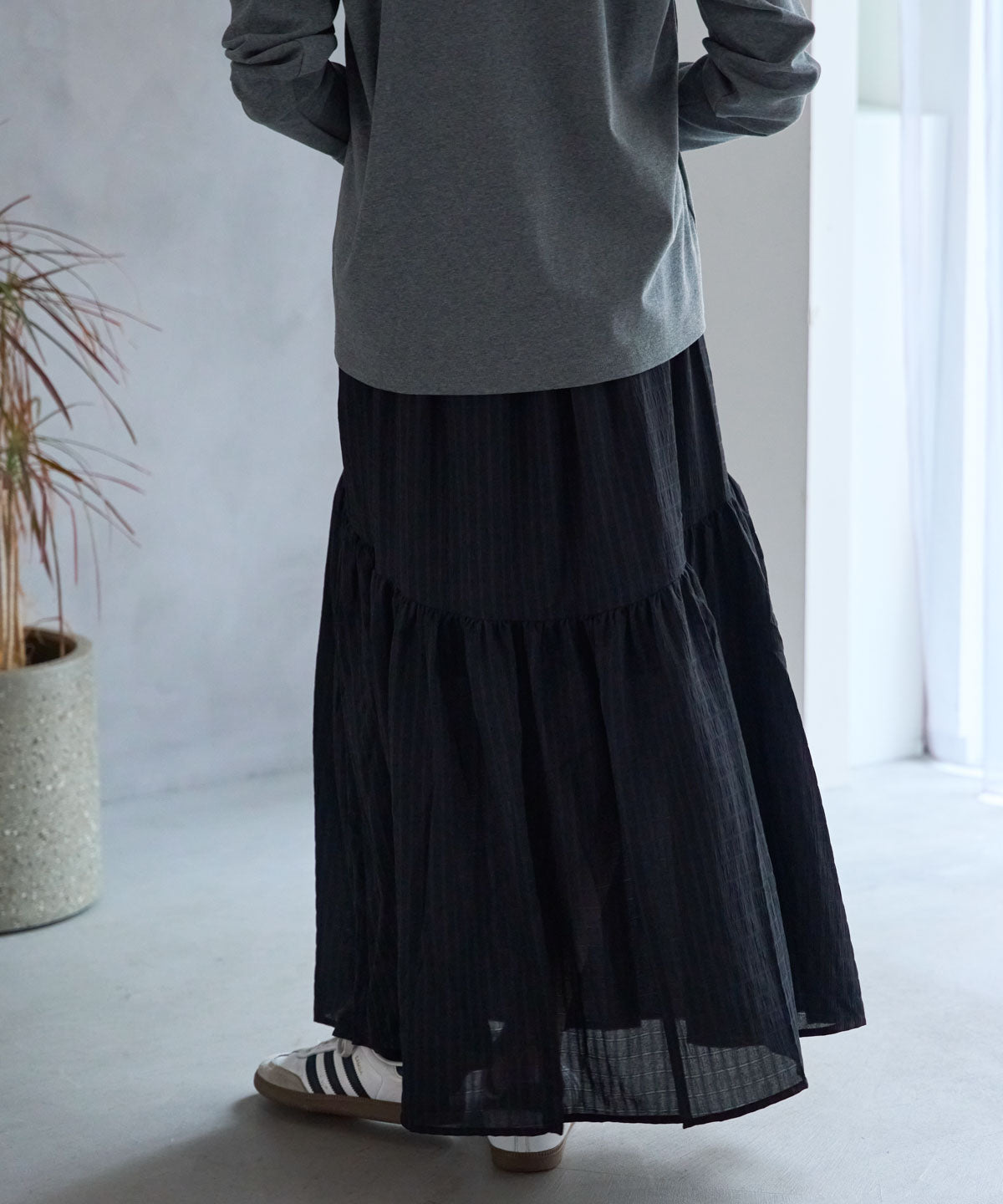 ギャザーフレアスカート