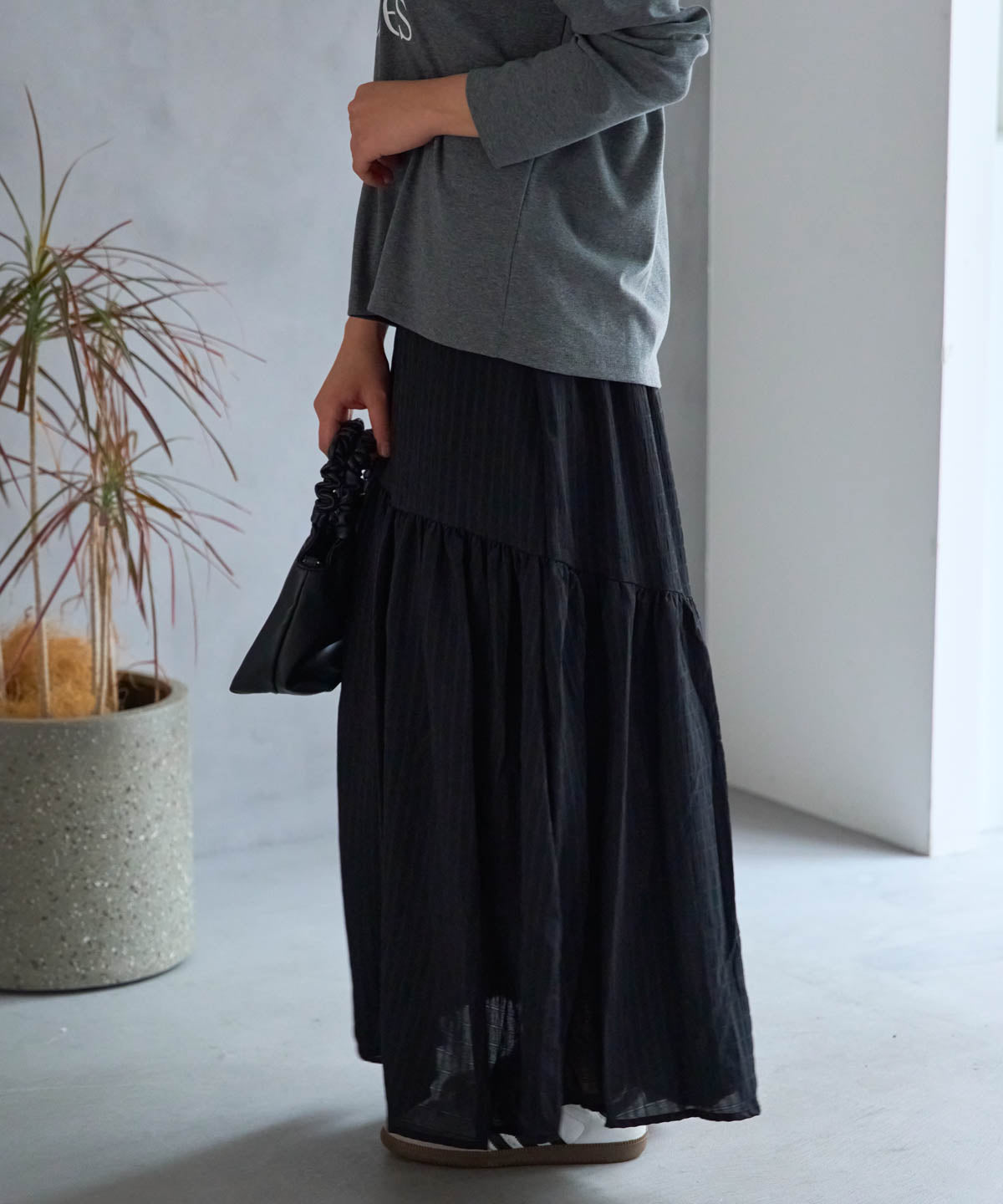 ギャザーフレアスカート