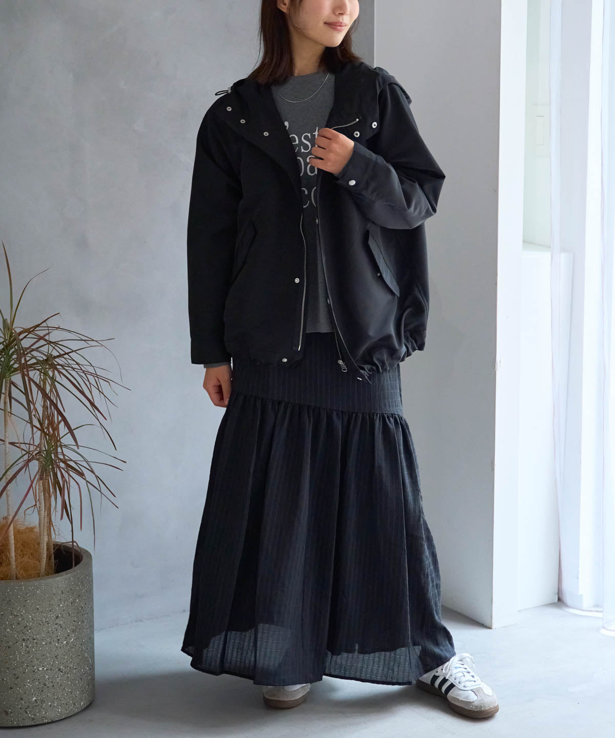 ギャザーフレアスカート