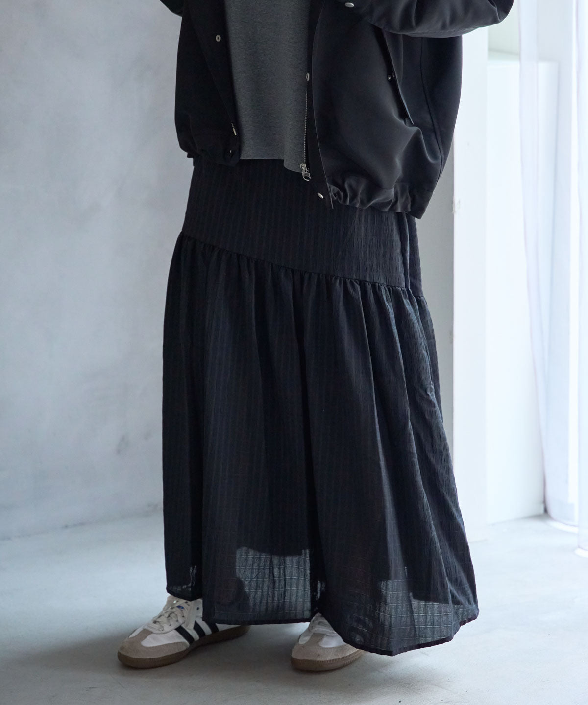 ギャザーフレアスカート