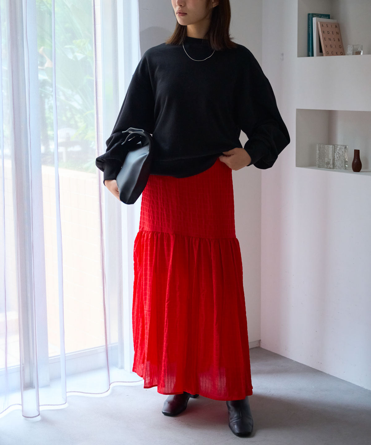 ギャザーフレアスカート