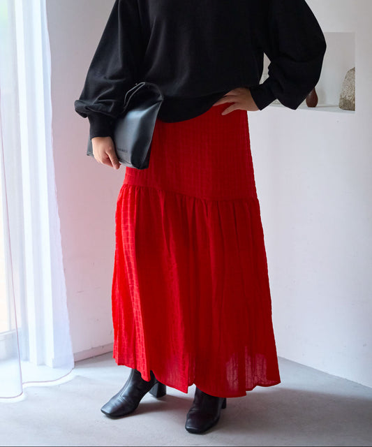 ギャザーフレアスカート