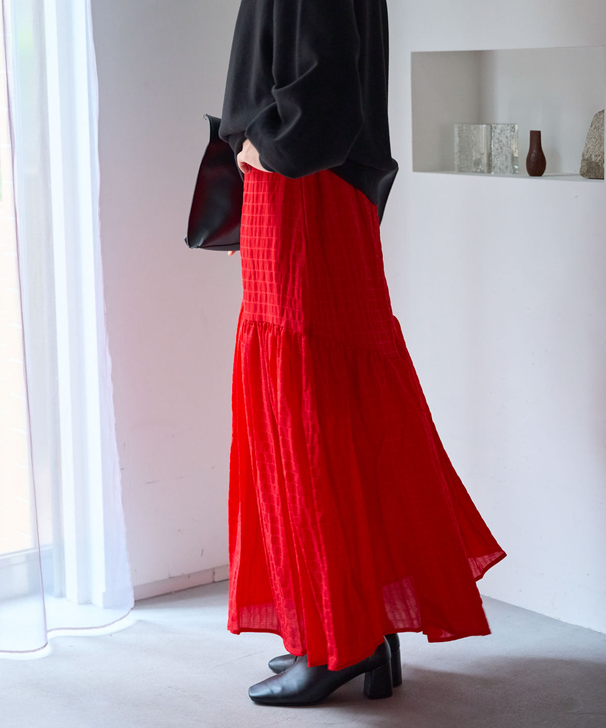 ギャザーフレアスカート