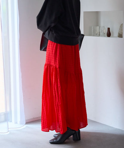 ギャザーフレアスカート