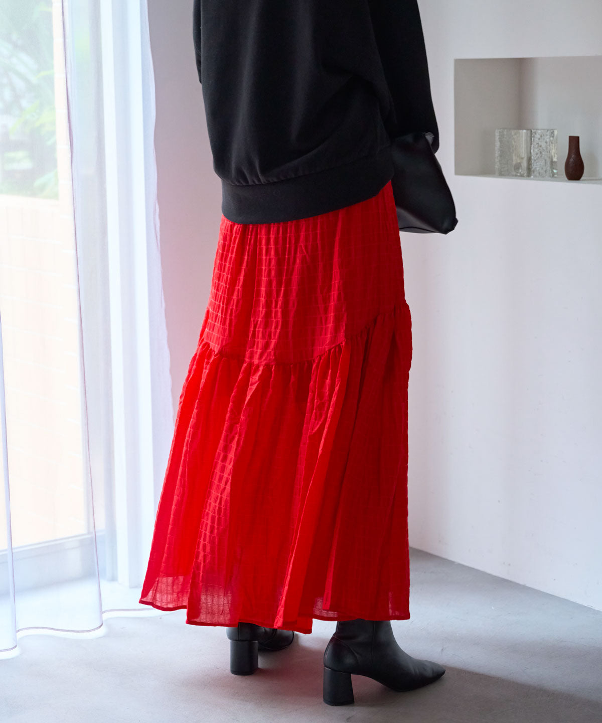 ギャザーフレアスカート