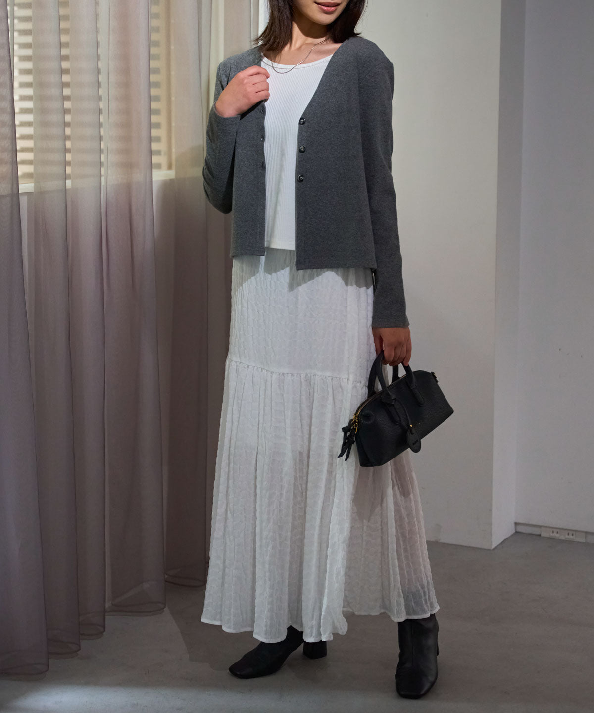 ギャザーフレアスカート