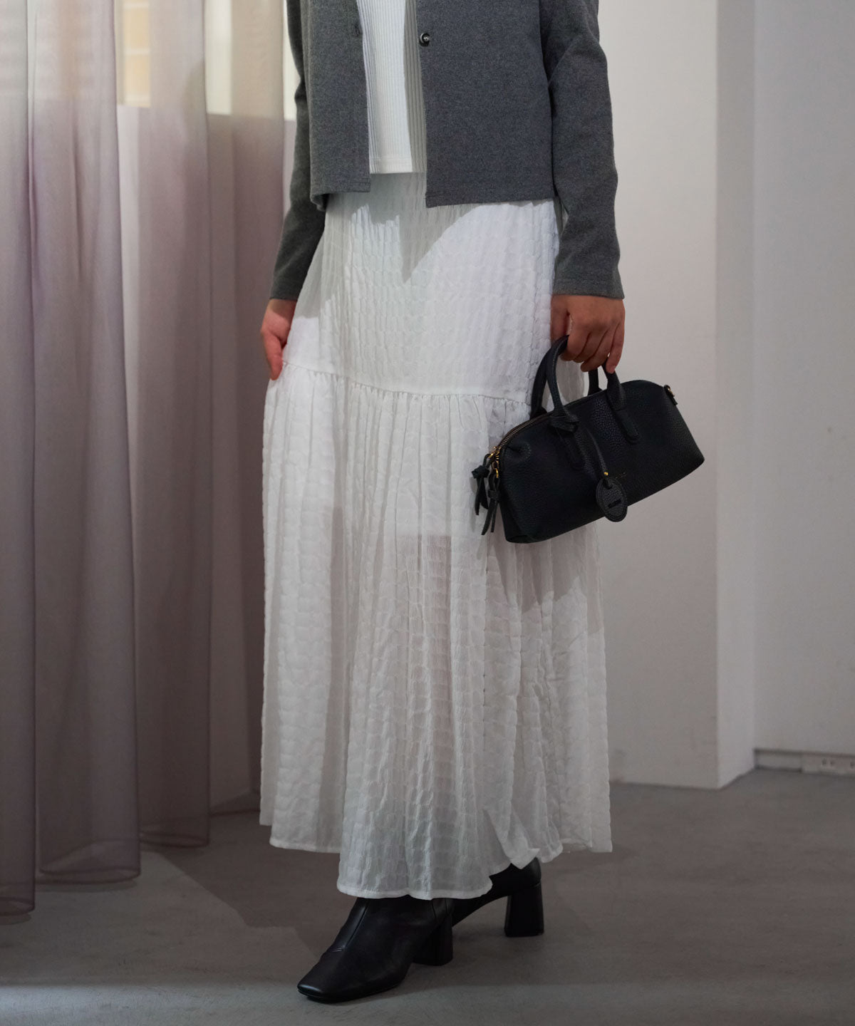 ギャザーフレアスカート