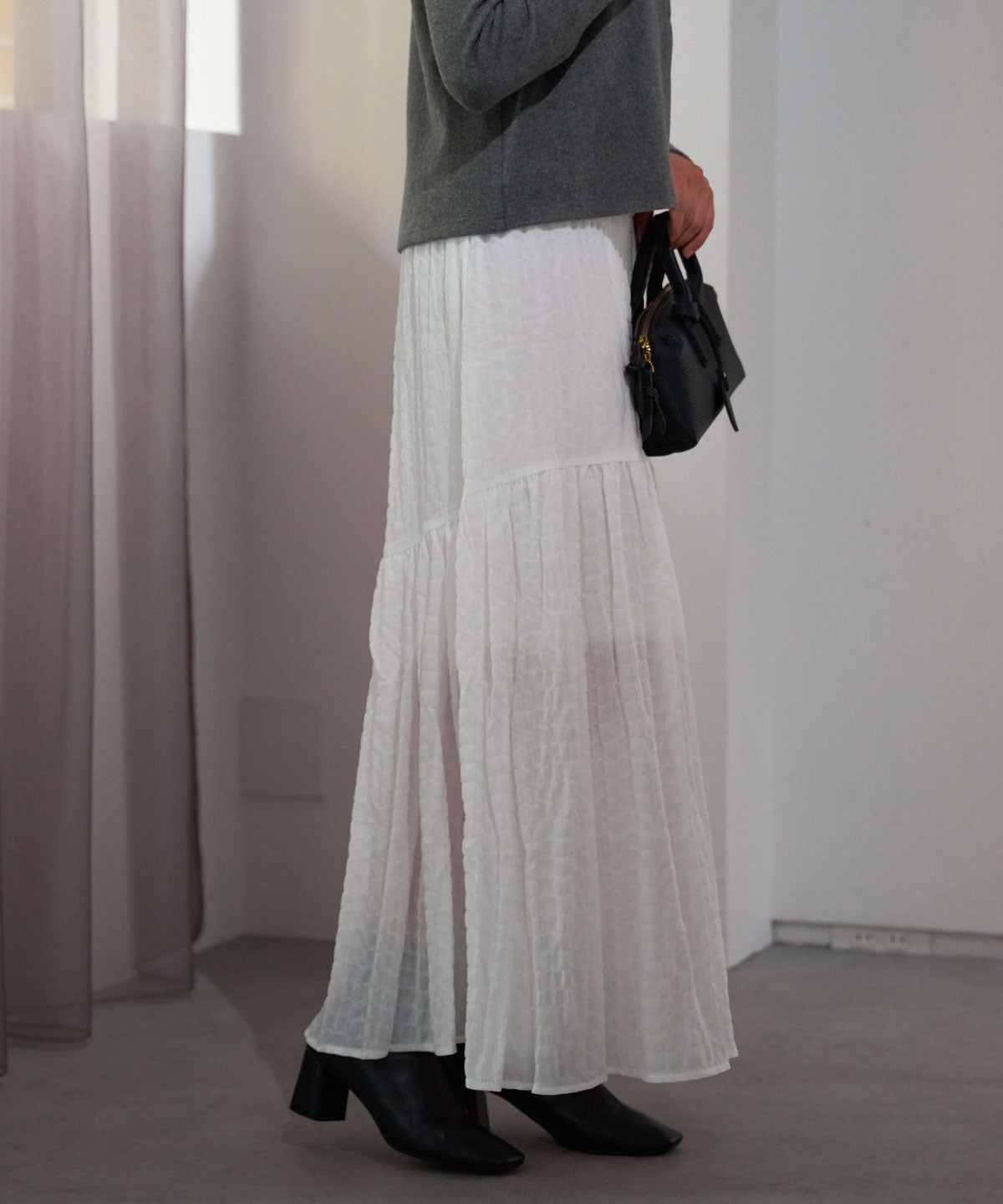 ギャザーフレアスカート