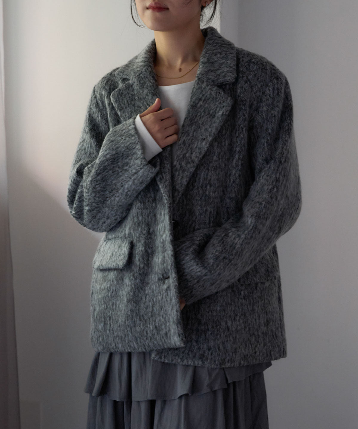 シャギーテーラードジャケット