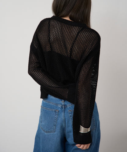 メッシュニットプルオーバー