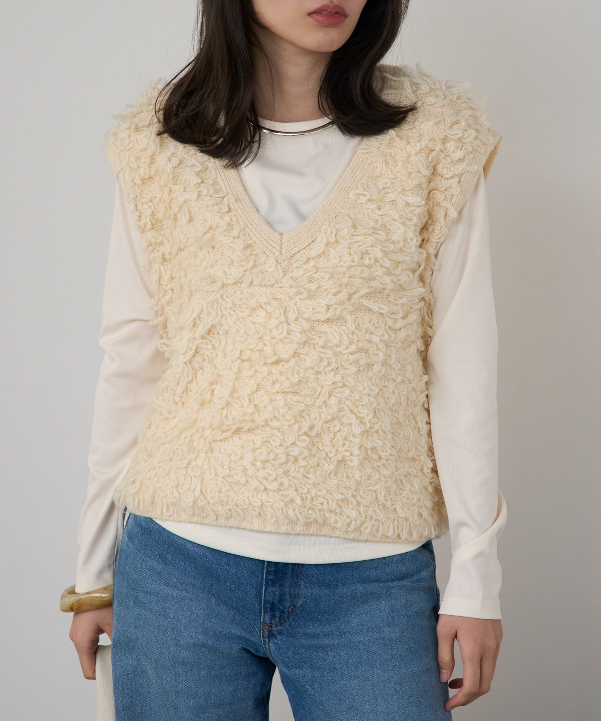 ループヤーンニットベスト