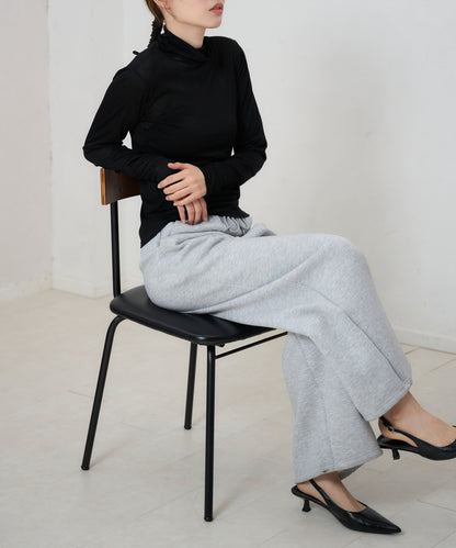 シアーハイネックトップス