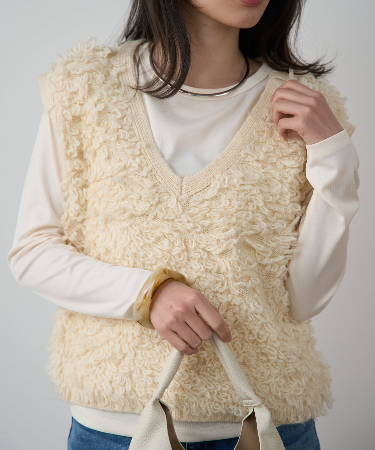 ループヤーンニットベスト